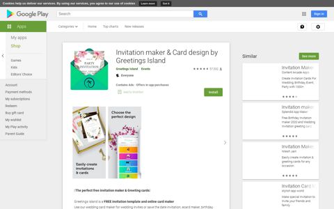 Invitation maker & Card design by Greetings Island - Apps on ...