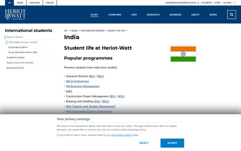 India - Heriot-Watt University
