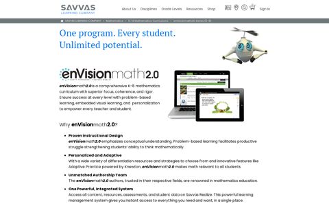 enVisionmath2.0 Program for Grades K-8 - Savvas Learning ...