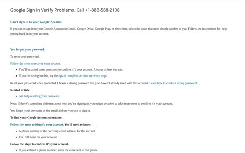 1-888-588-2108 Help Verify Google Sign In - Google Sites