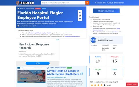 Florida Hospital Flagler Employee Portal