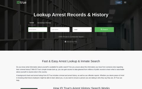 Inmate Search & Arrest Lookup | ID True