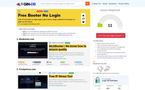 Free Booter No Login - A database full of login pages from all ...