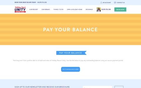 Pay Your Balance | Holiday Resort Unity