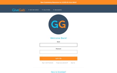 Sign In - Nonprofit Giving Platform | Givegab