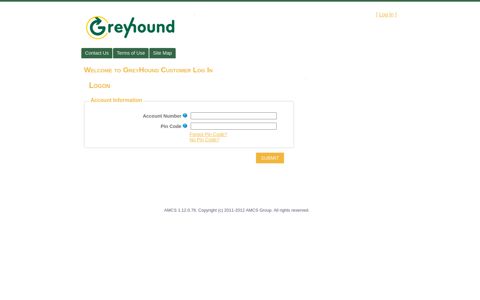GreyHound Customer Log In