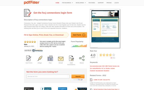 Fscj Connections Login - Fill Online, Printable, Fillable, Blank ...