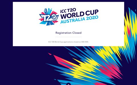 ICC T20 World Cup 2020 Volunteer Team | Register - Rosterfy