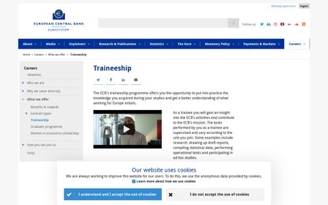 Traineeship - European Central Bank