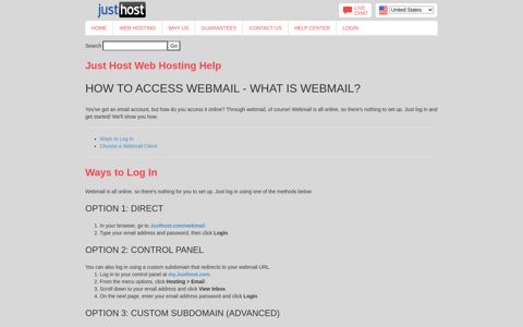 How To Access Webmail - What Is Webmail? - Just Host cPanel
