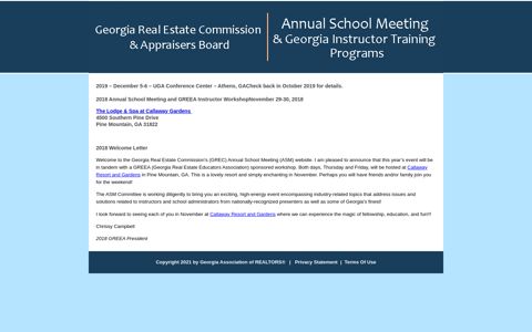 GREC/GREAB Annual School Meeting - Friday, December 4 ...