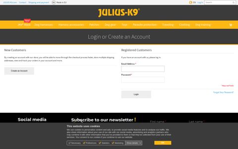 Customer Login | JULIUS-K9® Online store
