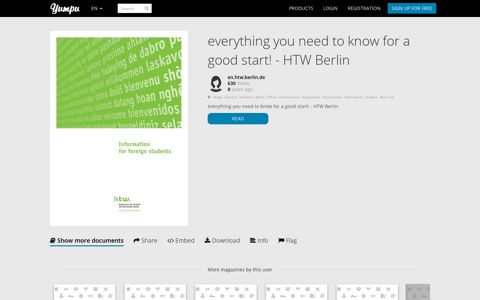 everything you need to know for a good start! - HTW Berlin