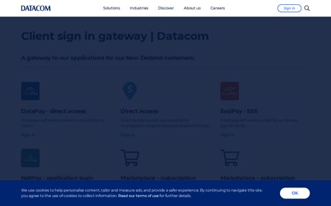 Client sign in gateway | Datacom