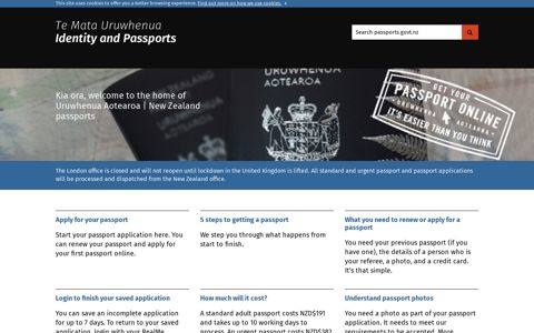 New Zealand Passports: Official Home