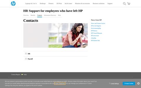 HR Support for employees who have left HP | HP® India