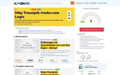 Http Traumjob-trader.com Login - штыефпкфь login 0 Views