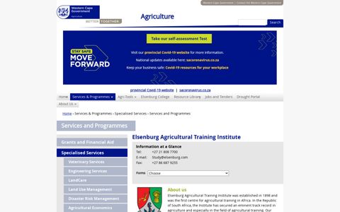 Elsenburg Agricultural Training Institute | Agriculture