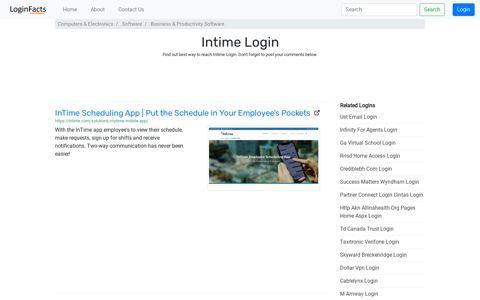 Intime Login - InTime Scheduling App | Put the Schedule in ...