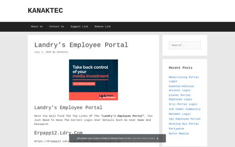 Landry's Employee Portal | Kanaktec