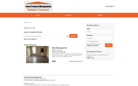 LEVCO Property Management - Buildium