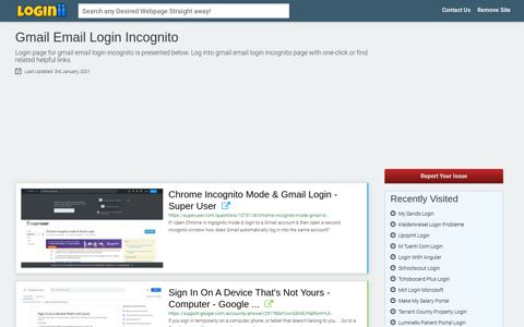 Gmail Email Login Incognito - Loginii.com