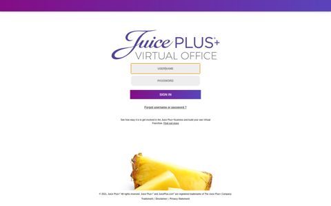 Juice Plus+ Virtual Office - Please Login