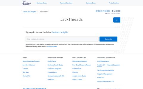 JackThreads - American Express