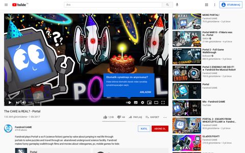 The CAKE is REAL? - Portal - YouTube