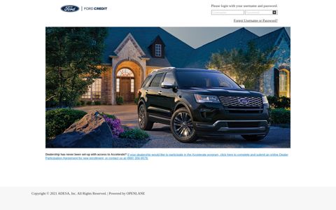 Ford Credit - Login Page