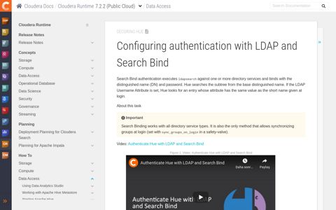 Configuring authentication with LDAP and Search Bind