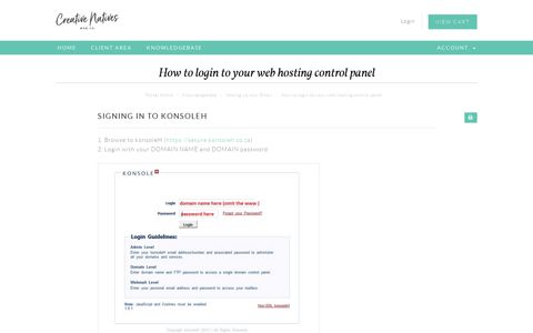 How to login to your web hosting control panel ...