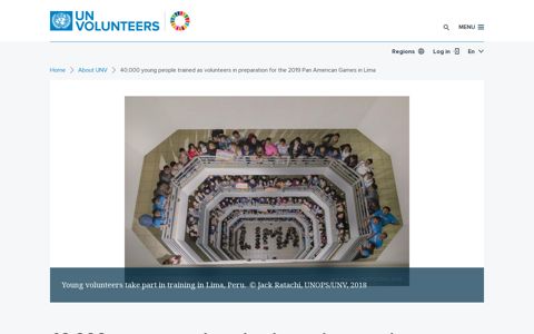 40,000 young people trained as volunteers in preparation for ...