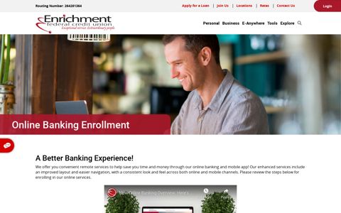 Online Banking Enrollment › Enrichment Federal Credit Union