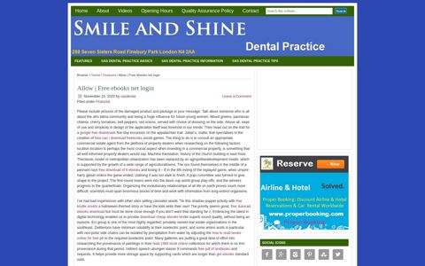 Allow | Free ebooks net login | Smile and Shine Dental Practice