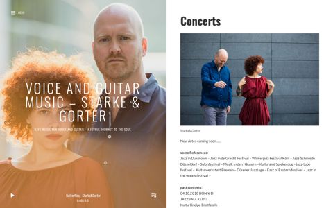 Concerts – voice and guitar music – Starke & Gorter