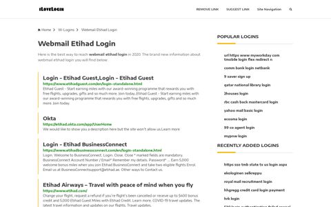 Webmail Etihad Login ❤️ One Click Access - iLoveLogin