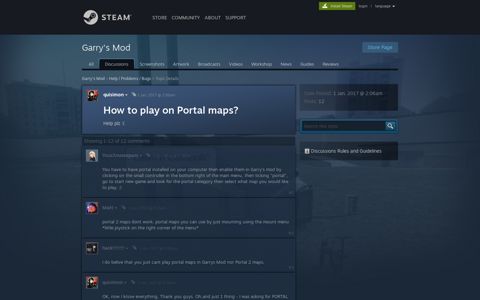 How to play on Portal maps? :: Garry's Mod Help / Problems ...