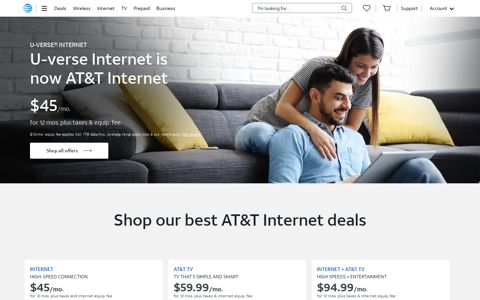 AT&T U-verse Internet Plans - AT&T® Official Site
