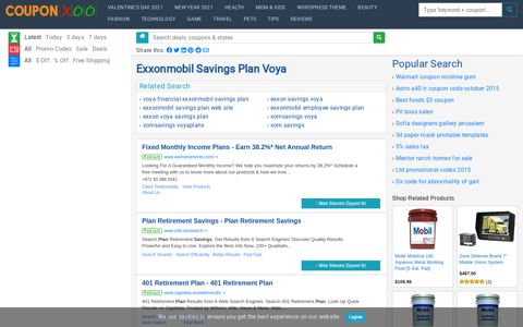 Exxonmobil Savings Plan Voya - 12/2020 - Couponxoo.com
