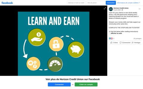 Learn for your chance to earn $100... - Horizon Credit Union ...