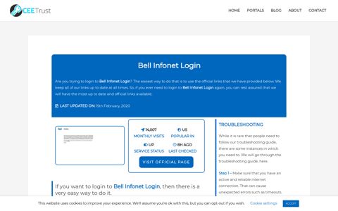 Bell Infonet Login - Find Official Portal - CEE Trust