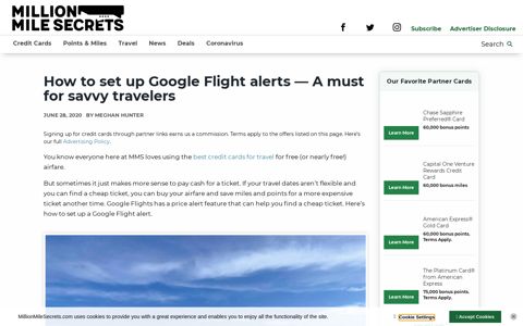 How to set up Google Flight alerts | Million Mile Secrets