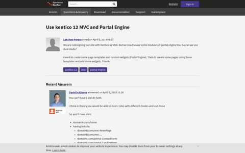 Use kentico 12 MVC and Portal Engine - Kentico DevNet