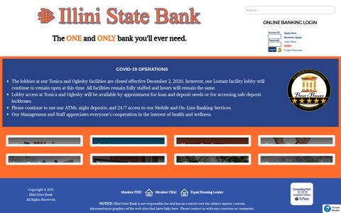 Illini State Bank-Oglesby-Tonica-Lostant-Yorkville Illinois
