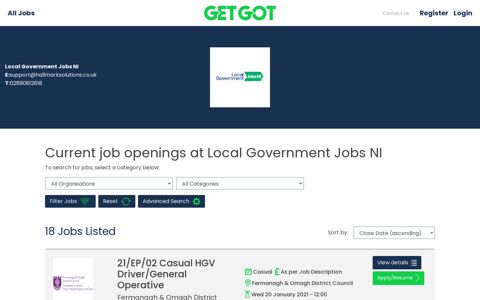 GetGot™ Portal – Ireland, Northern Ireland and UK jobs ...