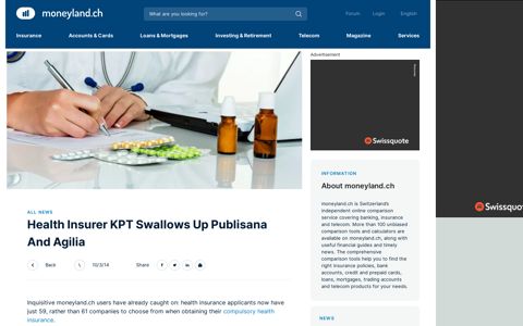 Health Insurer KPT Swallows Up Publisana And Agilia ...