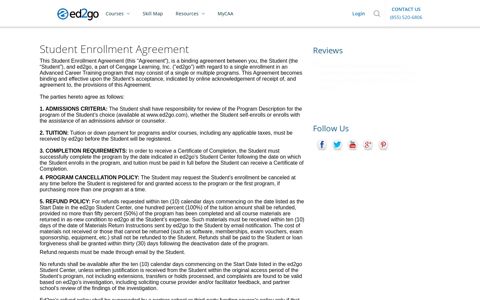 Student Agreement - Career Training Programs | ed2go