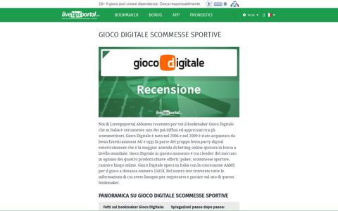 Gioco Digitale scommesse sportive - giocodigitale.it