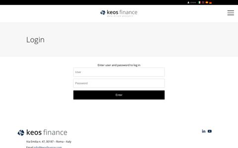 Login - Keos Finance